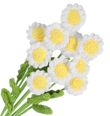Image de Omgoods - Fleurs en crochet faites à la main, idéales pour la décoration