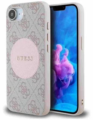 Obrázok produktu pre Puzdro Guess 4G Circle Classic Logo MagSafe pre iPhone 16e - ružové