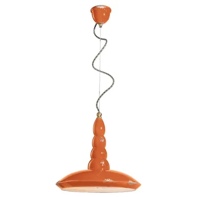 Produktbild von Ferroluce Vague-Vintage Hängeleuchte Ø 40cm Orange Rund