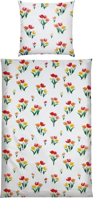 Produktbild von REDBEST Bettwäsche weiß-orange 1x 135x200 cm + 1x 80x80 cm