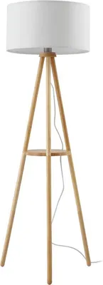 Produktbild von Lindby Stehleuchte Adamio, Ø 45,5 cm, weiß, Textil, Tripod