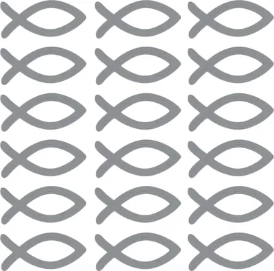 Produktbild von Oblique Unique 18 Holz Fische Streudeko Taufe Kommunion Konfirmation Firmung - Echtholz grau