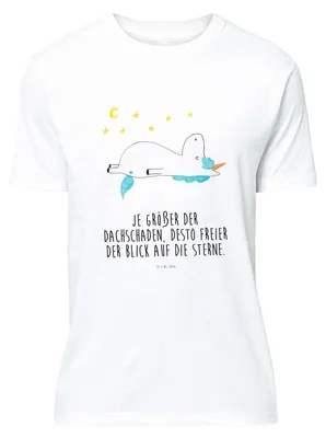 Produktbild von Mr. & Mrs. Panda Tshirt Einhorn Sternenhimmel - Weiß - Geschenk, Unicorn, Einhörner, Verrückt, Sterne, T-Shirt, Shirt, S, mit Spruch, Jersey-Shirt