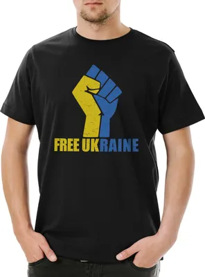 Produktbild von Urban Backwoods Free Ukraine Fist, Herren T-Shirt, Farbe: Schwarz, Größe: 4XL