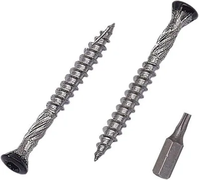 Obrázek produktu pro Nerezové šrouby do dřeva, 4,0 x 40 mm - Černé, zapuštěné šrouby s Torx hlavou (120 kusů)