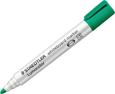 Imagen del producto de 10 rotuladores Lumocolor 351-5 para pizarra, color verde