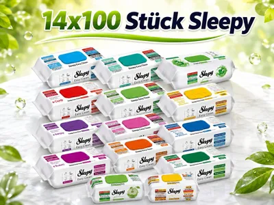 Produktbild von Sleepy Easy Clean 14 Sorten Mix – 14er Set Oberflächenreinigungstücher – je 1 Packung