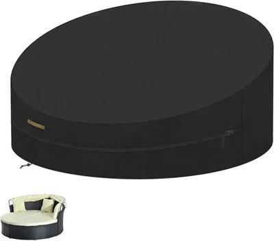 Image de Serviette de plage pour chaise longue de jardin - Ø 190 x 90/50 cm