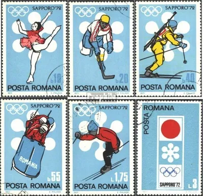 Produktbild von Briefmarken Rumänien 1971 Mi 2984-2989 (kompl.Ausg.) gestempelt Olympische Winterspiele 1972