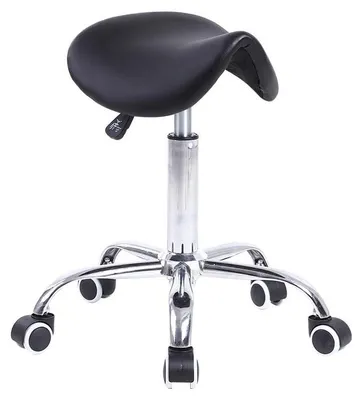 Immagine prodotto di Sgabello a rotelle sella regolabile sgabello da ufficio - 45 - 65,5 cm - Portata 135 kg - Nero