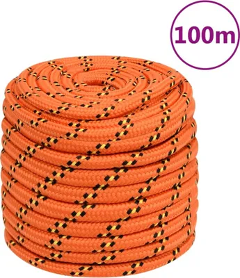 Produktbild von The Living Store Bootsseil Orange 16 mm 100 m Polypropylen