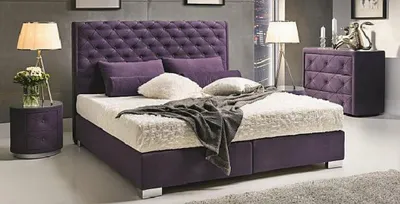 Produktbild von Continental Boxspring Bett Betten Polster Hoch Doppel Leder Textil Bett Neu M301