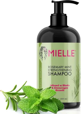 Produktbild von Shampoo Rosmarin Mint Kopfhaut Pflege Haarwachstum Haarausfall von Mielle, 3x 355ml