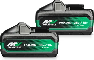 Produktbild von HiKOKI MULTI VOLT 2x Akku BSL36B18X (18V 5.0 Ah / 36V 2.5 Ah Akku, Li-Ion, 4-Stufen-LED Ladestandskontrolle)