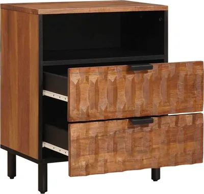 Produktbild von vidaXL Nachttisch Braun 50 x 33 x 62 cm Massivholz Mango