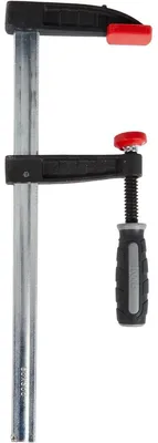 Produktbild von kwb Profi Schraub-Zwinge mit 2-Komponentengriff 80x300, Spann-Weite 300 mm, Spanntiefe 80 mm, Spannbacken aus Temperguss-Stahl, Schraubzwenge mit Hohlprofilschiene