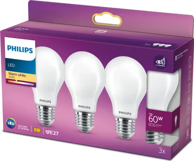 Image de Philips 26675900 LEDClassic 60W A60 E27 Ampoule LED blanc chaud