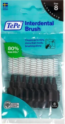 Produktbild von TePe Interdentalbürsten 1,5mm schwarz 8 Stk