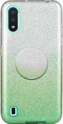 Produktbild von Für Samsung A10/A50/A30S/A70/A20S Handy Case Gradient Farbe Glitzer Pulverabdeckung mit Airbag Bracket grün