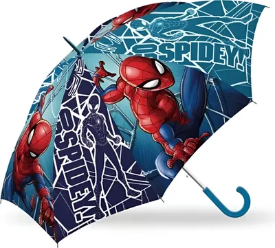 Immagine prodotto di Ombrello automatico per bambini blu 70 cm - Spiderman