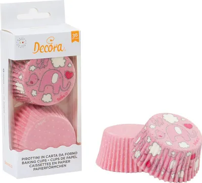 Obrázok produktu pre Košíky na muffiny 36ks ružový slon
