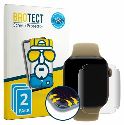 Produktbild von 2x BROTECT Fullscreen Schutzfolie für Apple Watch Series 12 (42 mm) Displayschutz Folie Fullcover Klar Transparent
