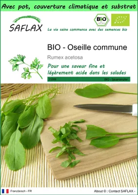 Image de SAFLAX Garden to go -- Oseille commune - 400 graines - Rumex