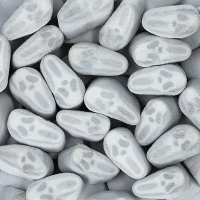 Produktbild von Mellow Speck Geister weiß grau Scream Gesichter Schaumzucker 1000g