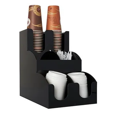 Produktbild von Spender für Trinkbecher und Deckel "To Go" 31 cm x 30,5 cm x 21 cm schwarz