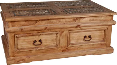Produktbild von MiaMöbel Couchtisch Mexico Möbel 125x50x75 cm Landhausstil Massivholz Pinie Honig