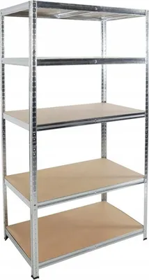 Obrázek produktu pro Kovový úložný regál 2KS - GardenLine - 5 polic 180 x 90 x 30 cm max 175 kg na polici