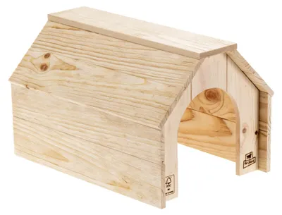 Produktbild von Ferplast Holzhaus für Kaninchen, Meerschweinchen & Hamster HIDDA, Kleintierhaus