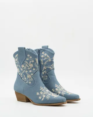 Produktbild von Cowboylaarzen Jeans w Kort Bloemen