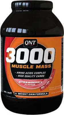 Image de QNT 3000 Muscle Mass 1300 g chocolat / Gainers / High quality high calorie gainer enriched with vitamin complex
