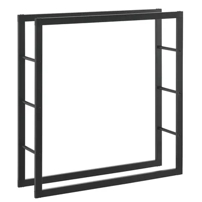Obrázek produktu pro In And OutdoorMatch stojan na palivové dřevo Pico - černý 100x25x100 cm