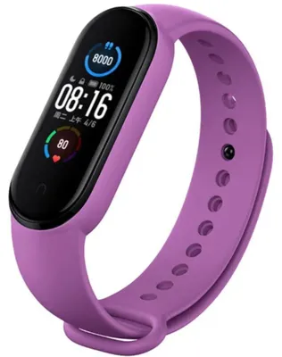 Immagine prodotto di Braccialetto per Xiaomi Mi Band, modelli M5 e M6, fitness tracker, colore lilla