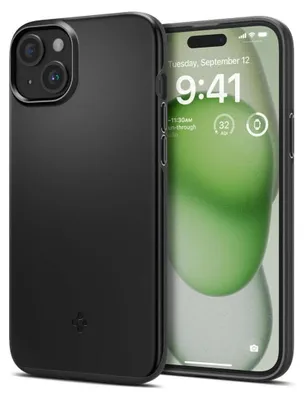 Produktbild von Spigen ACS06639, Cover, Apple, iPhone 15 Plus, 17 cm (6.7"), Schwarz