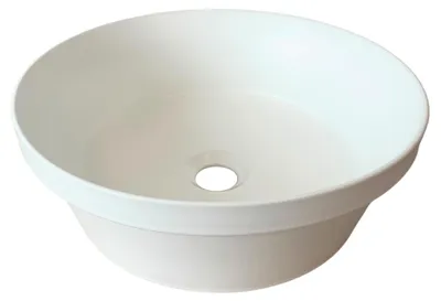 Obrázok produktu pre Keramické umývadlo na dosku MADA-MW v matnej bielej farbe, priemer 40 cm