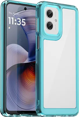 Obrázek produktu pro Pouzdro pro Motorola Moto G55 průhledné, nárazuvzdorné TPU silikonové ochranné pouzdro nebesky modré
