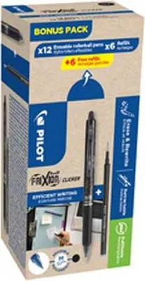 Image de PILOT Roller à encre FRIXION BALL CLICKER 07 BONUS PACK noir Set de 24 pièces