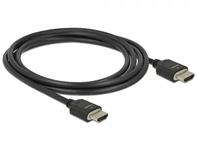 Produktbild von Delock 85294 - 2 m - HDMI Typ A (Standard) - HDMI Typ A (Standard) - 3D - 48 Gbit/s - Schwarz