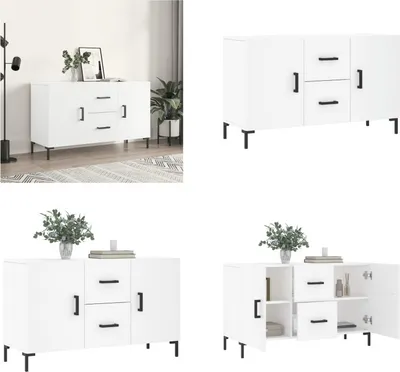 Produktbild von vidaXL Sideboard Weiß 100x36x60 cm Holzwerkstoff - Sideboard - Sideboards - Schrank - Lagerschrank