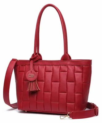 Produktbild von Schultertasche Luvre mit aufwendiger Steppung von collezione alessandro