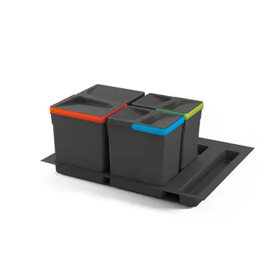Produktbild von Emuca Behälterset Mit Recycelbarer Basis Für Küchenschublade Durchsichtig Durchsichtig One Size