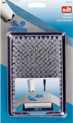 Productafbeelding van Viltmat - Werkkussen Naaldvilten - Naaldvilten - Bescherming voor viltnaalden - 8 x 18 cm - Blauw met wit