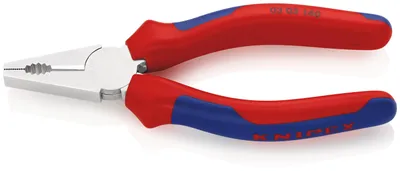 Produktbild von Knipex 03 05 140, Prüfzange, Stahl, Kunststoff, Blau, Rot, 140 mm, 139 g