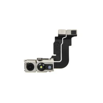 A close-up studio shot of a smartphone camera module against a white background.