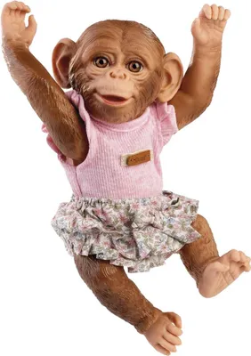 Produktbild von MuÑecas Guca Reborn Affe Mit Geblümtem Rock Und T-shirt Rosa  Rosa One Size