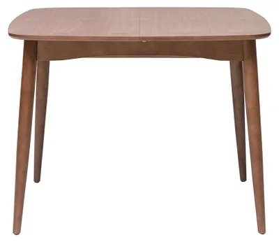 Produktbild von Miliboo - Ausziehbarer quadratischer Esstisch in dunklem Nussbaumholz L100-140 cm HELMA