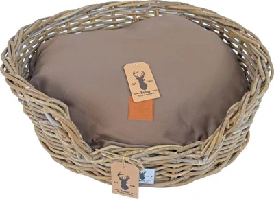 Productafbeelding van Boony Est 1941 ligkussen (Excl. Mand!) ovaal basic brown 60 cm Boony-Est-1941 Gebr. de Boon